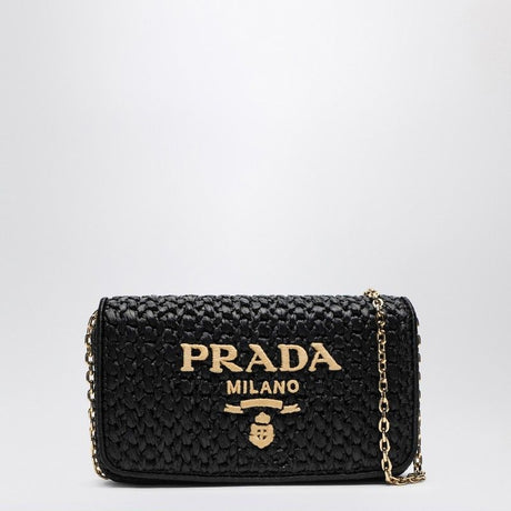 PRADA Chic Crochet Mini Shoulder Handbag with Logo