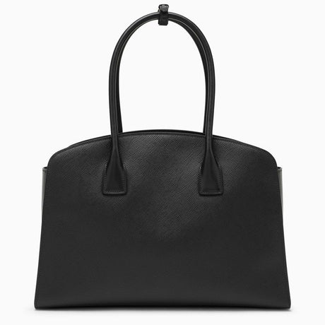 PRADA Spacious Black Saffiano Leather Handbag