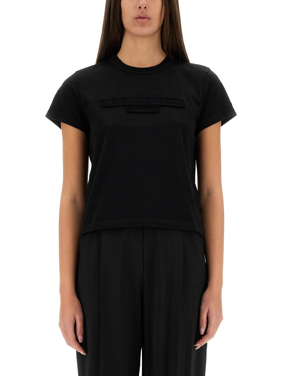 ALEXANDER WANG Embossed Logo T-Shirt - Size S