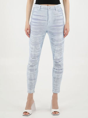 ALEXANDER WANG Light-Blue Mesh Fringe Pants for Women