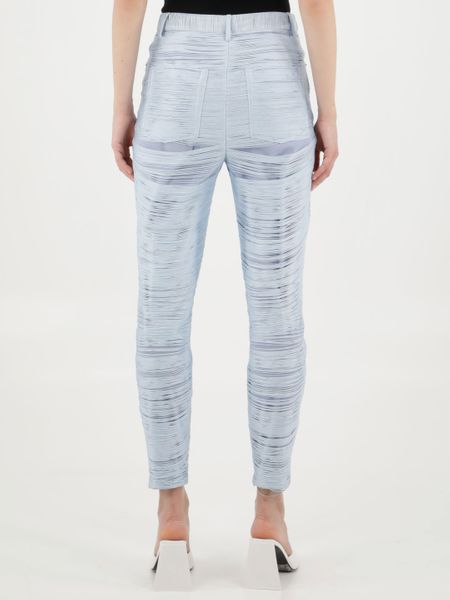 ALEXANDER WANG Light-Blue Mesh Fringe Pants for Women