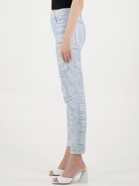 ALEXANDER WANG Light-Blue Mesh Fringe Pants for Women