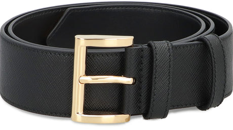 PRADA Leather Belt with Logo