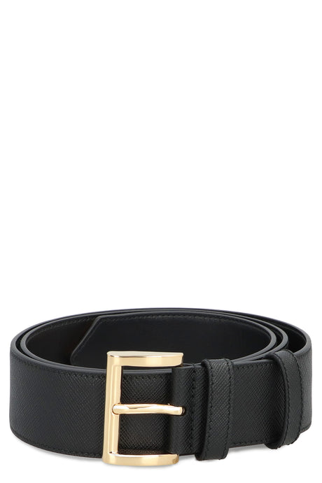 PRADA Leather Belt with Logo