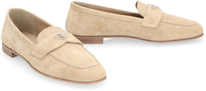 PRADA Chic Ecru Suede Loafers