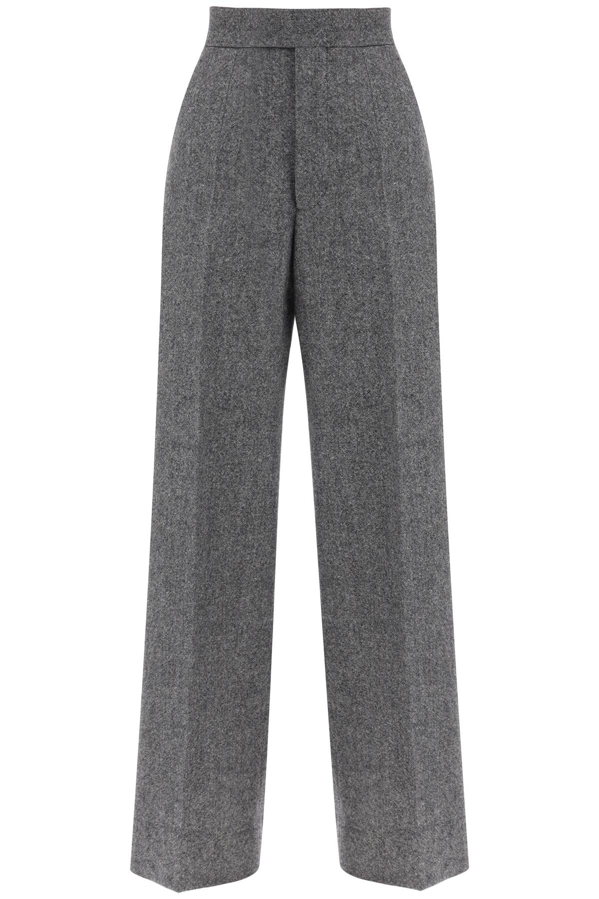 VIVIENNE WESTWOOD High-Waisted Donegal Tweed Trousers for Women - FW23