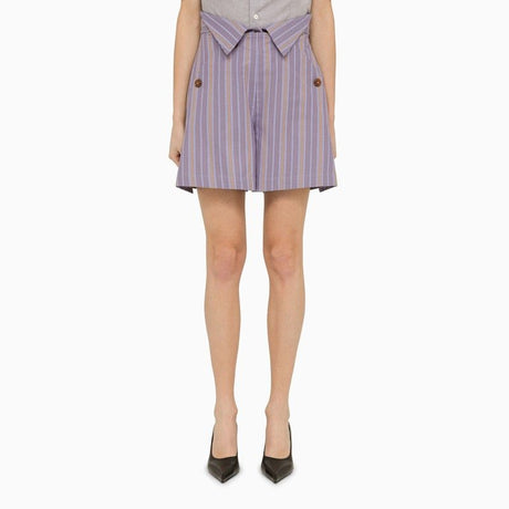 VIVIENNE WESTWOOD Lilac Striped Cotton Shorts for Women