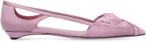 PRADA Elegant Pointy Toe Ballet Flats with Cut-Out Details