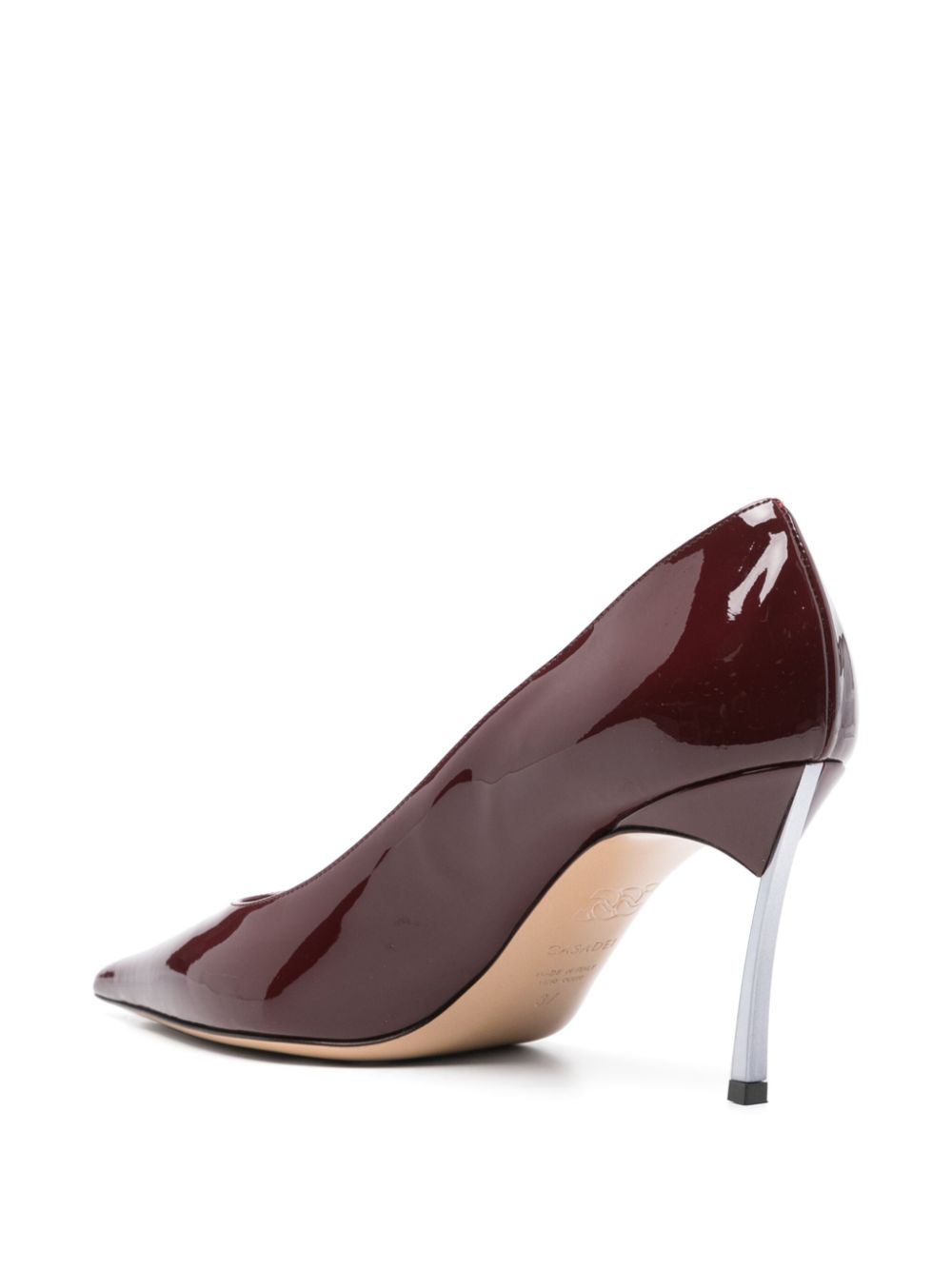 CASADEI Elegant Bordeaux Leather Stiletto Pumps