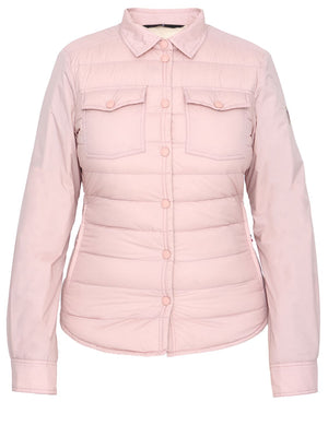 MONCLER GRENOBLE Pink Short Down Jacket for Women with Down Filling