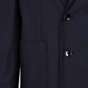 ETRO Men's Blue Striped Wool Double-Breasted Blazer for SS23