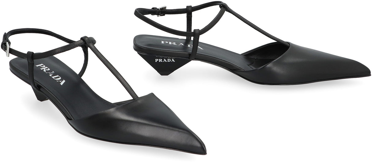 PRADA Sleek Leather Slingback Pumps for the Modern Woman