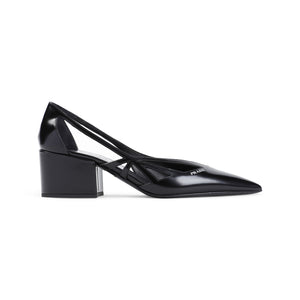 PRADA Elegant Leather Pumps with Cut-Out Details