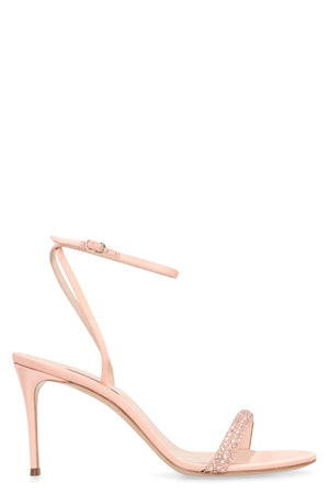CASADEI Pink Heeled Sandals with Adjustable Ankle Strap and Stiletto Heels for Women