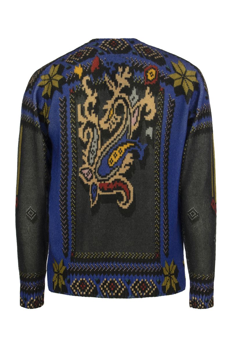 ETRO Geometric Printed Virgin Wool Jumper for Men