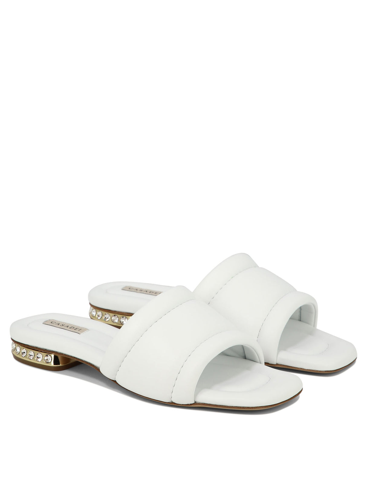 CASADEI Elegant White Quilted Nappa Sandals for Women - SS24 Collection