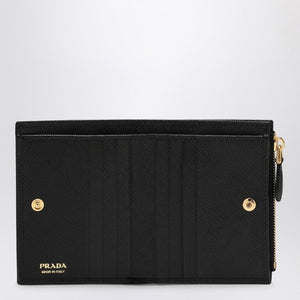 PRADA Mini Black Saffiano Leather Wallet