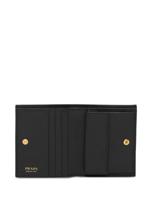 PRADA Elegant Mini Saffiano Leather Wallet