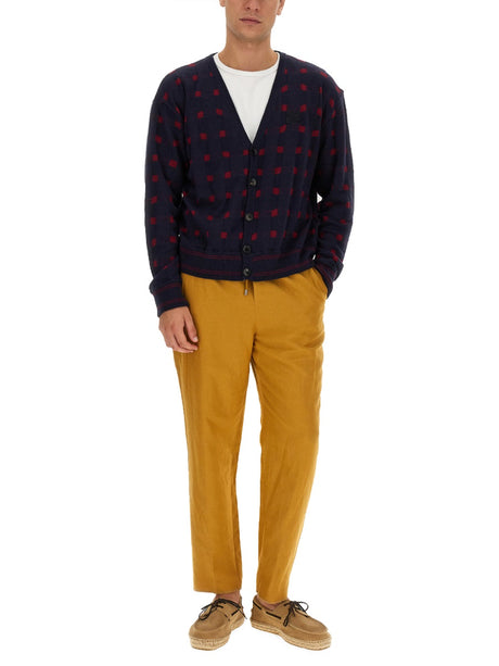 ETRO Men's Regular Fit V-Neck Cardigan