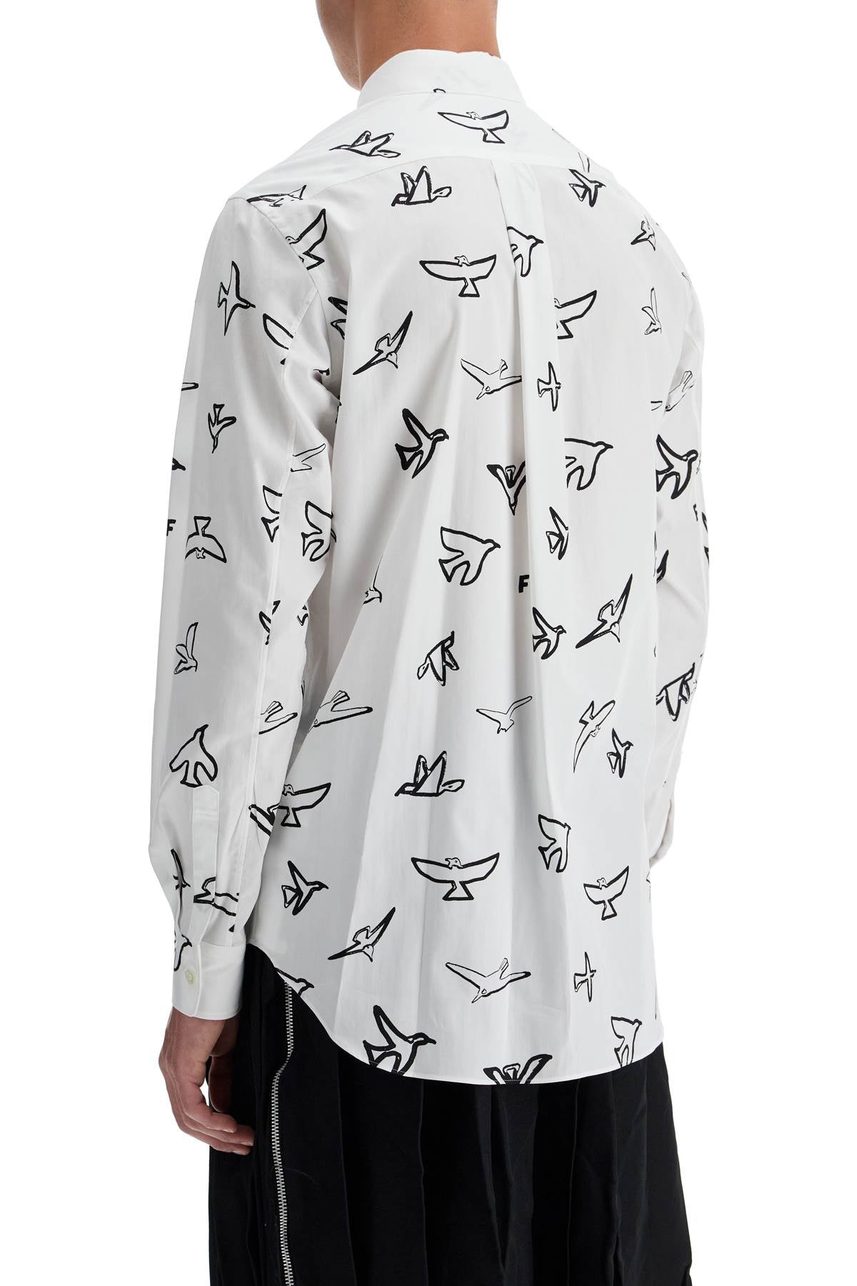 COMME DES GARÇONS SHIRT Inside-Out Graphic Print Shirt - Size M