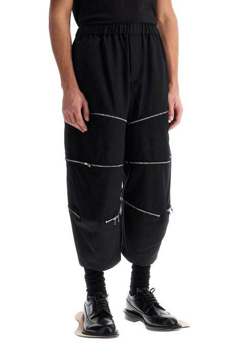 COMME DES GARÇONS SHIRT CROPPED PANTS WITH ZIP OPENINGS.