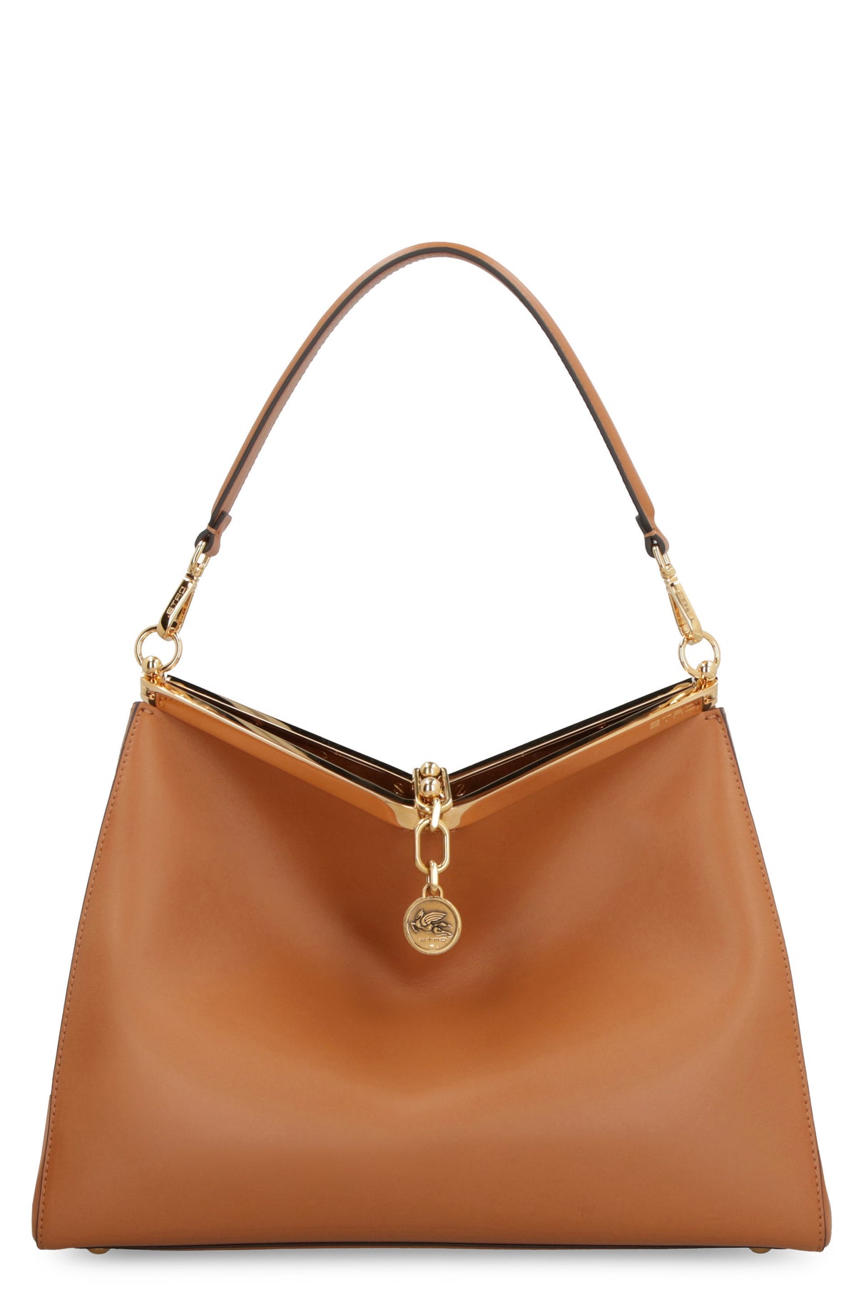 ETRO Saddle Brown Leather Shoulder Bag for Women - FW23 Collection