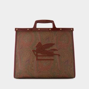 ETRO Fashion-Forward Red Tote: Introducing the Basket Shopping Love Trotter Handbag