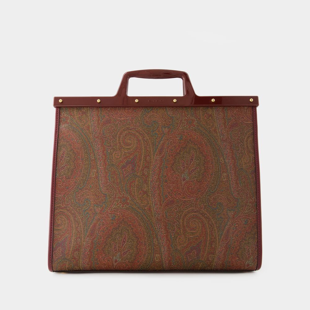 ETRO Fashion-Forward Red Tote: Introducing the Basket Shopping Love Trotter Handbag