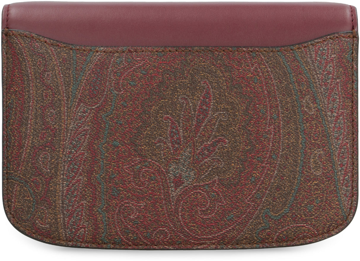 ETRO Paisley Print Crossbody Handbag - Coated Jacquard Fabric with Leather Details