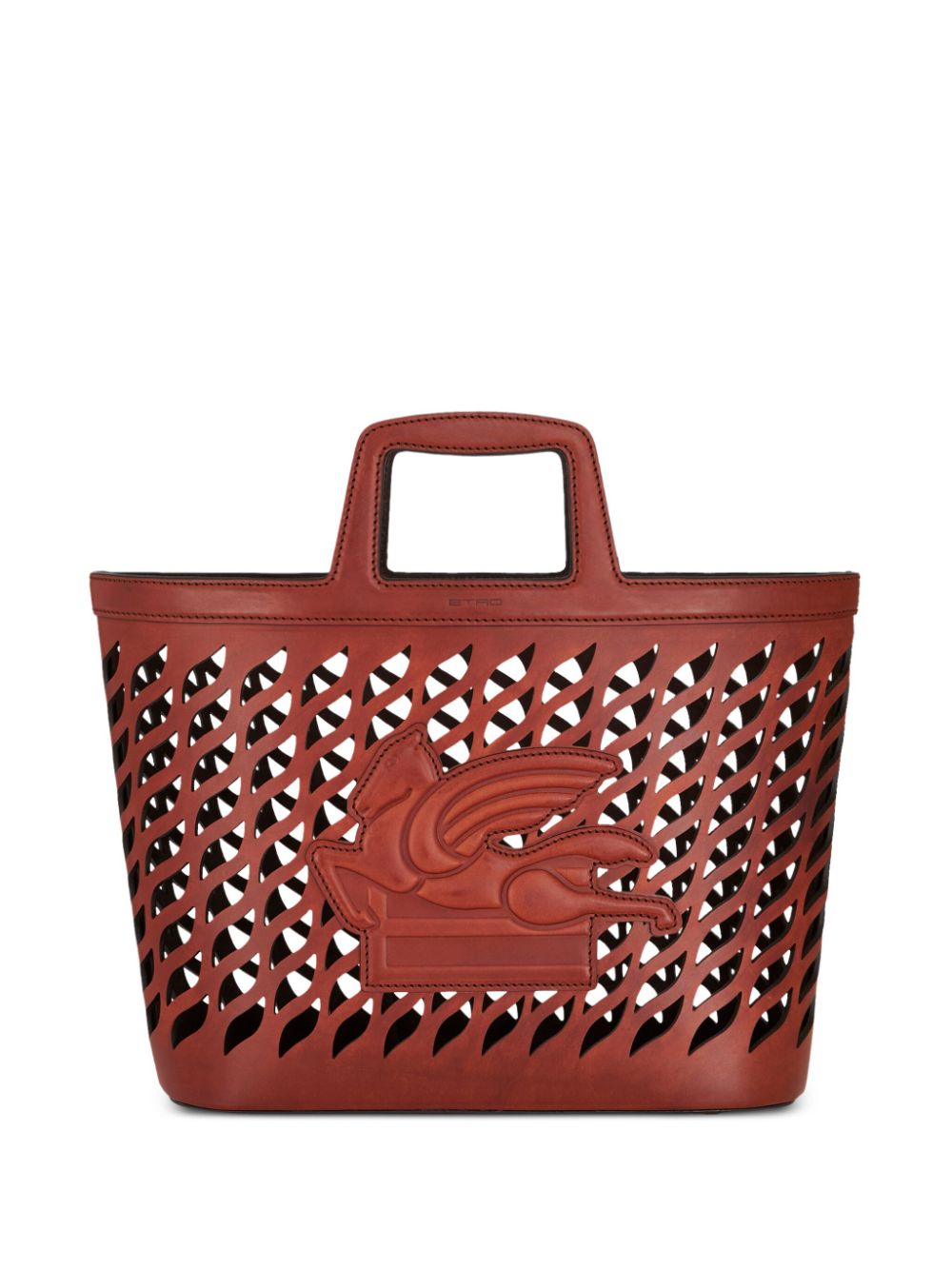 ETRO Pegasus Perforated Shopping Handbag - 2024 FW Collection