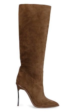 CASADEI Stunning Brown Suede Knee High Boots for Women