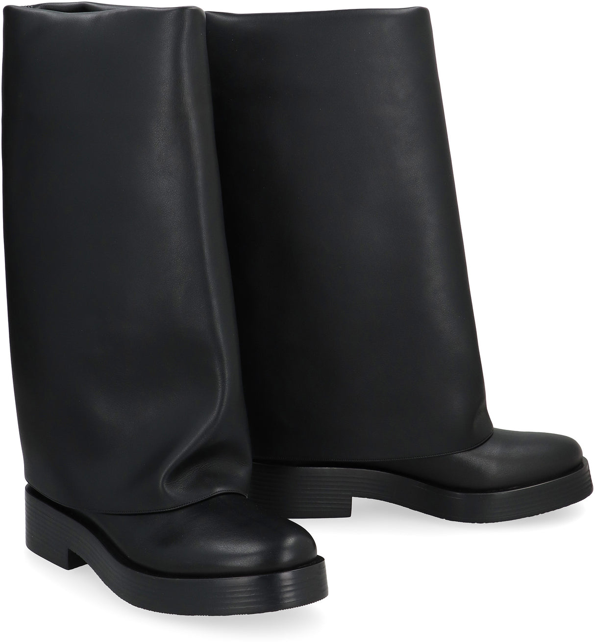 CASADEI Elegant Leather Boots with 34.5 cm Shaft Height