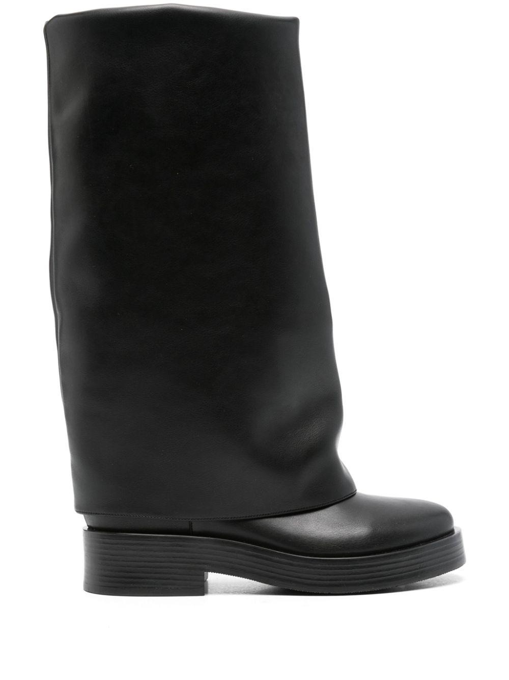 CASADEI Elegant Mid-Length Layered Leather Boots