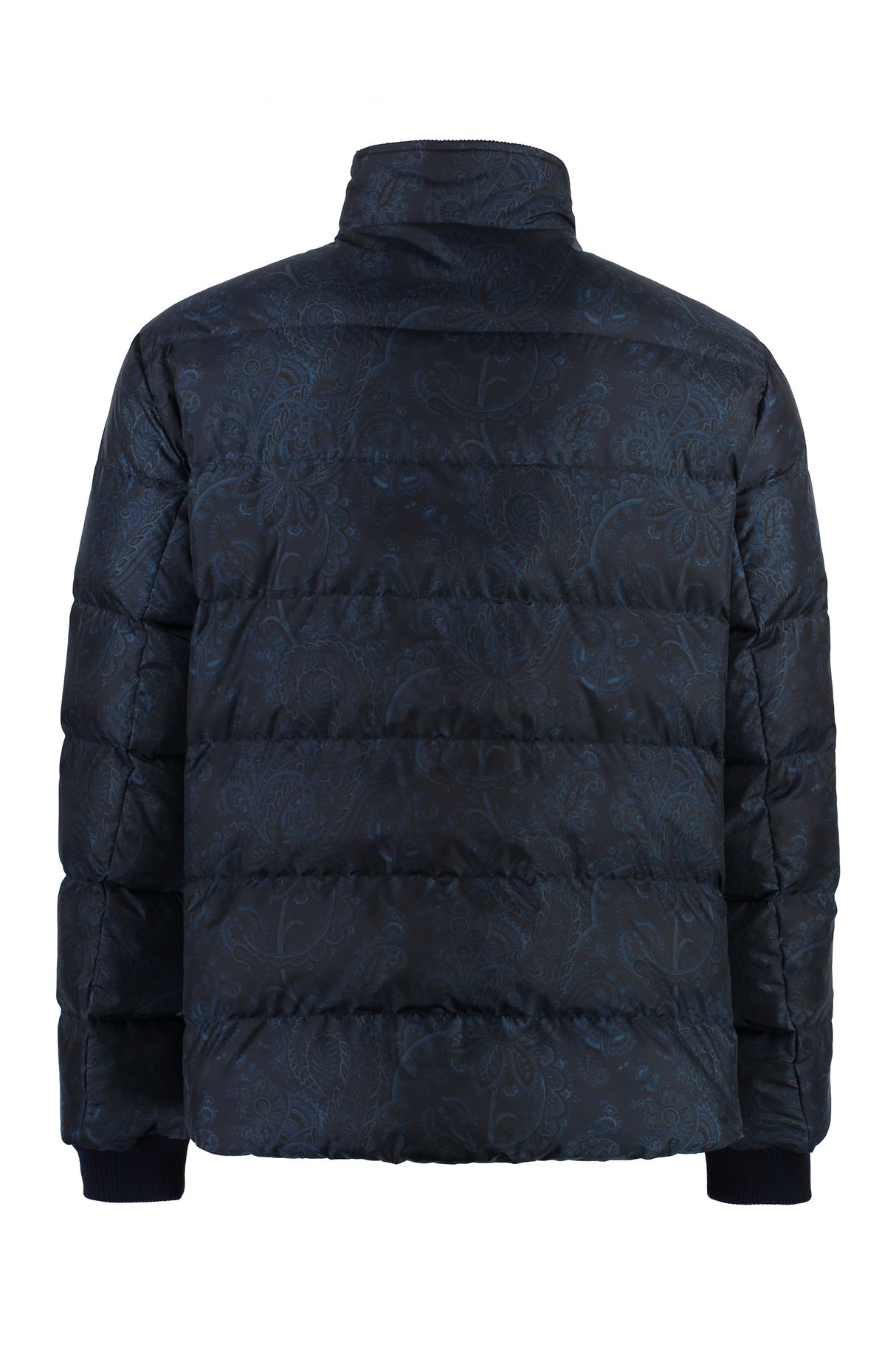 ETRO Men's Blue Paisley Print Down Jacket for FW23