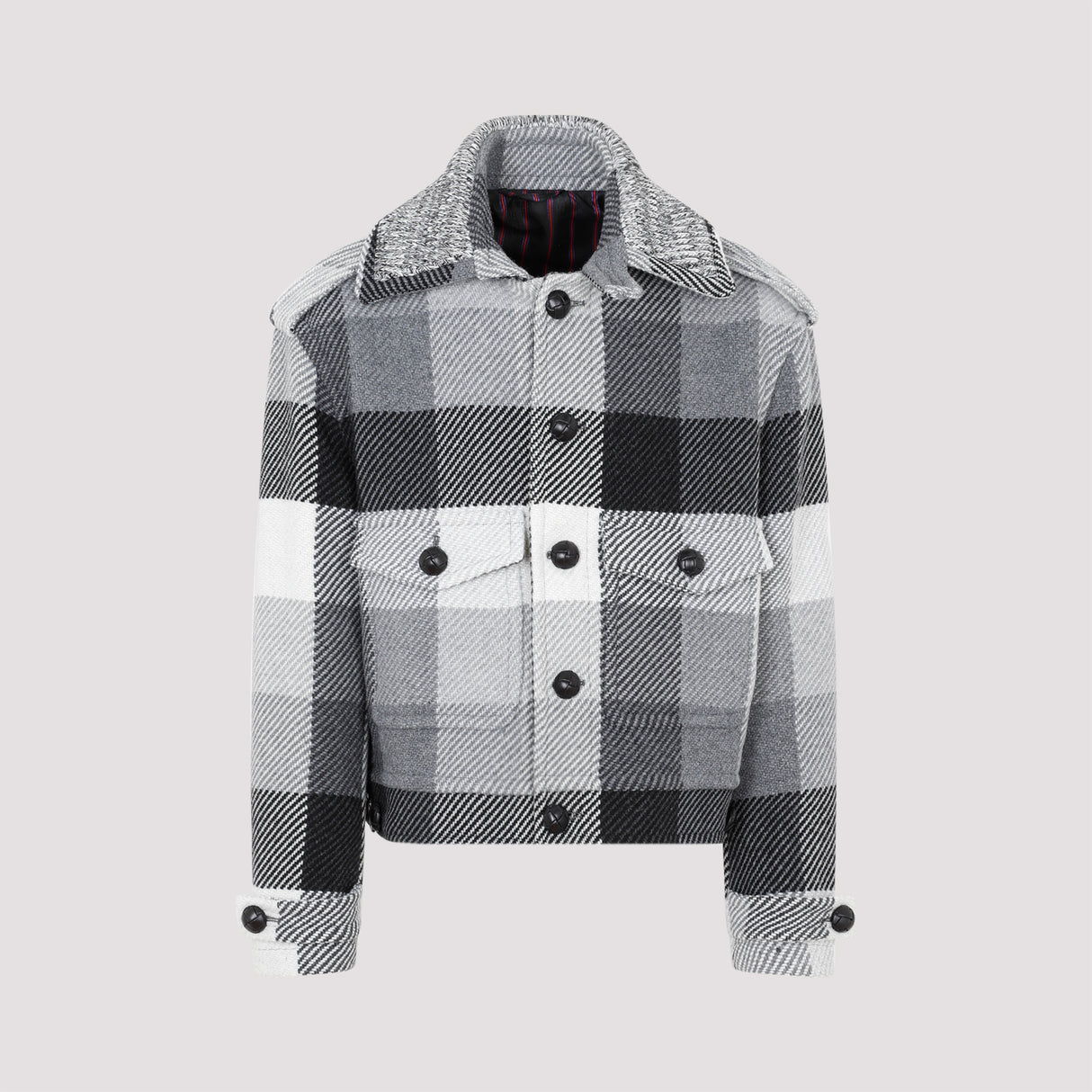 ETRO Stylish Grey Checked Jacket for Men