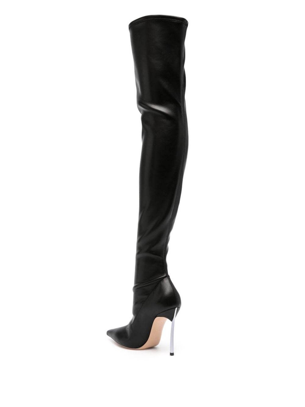 CASADEI Elegant Leather Over-the-Knee Boots with Signature Blade Heel