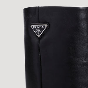 PRADA Black Leather Boots for Women - FW24 Collection