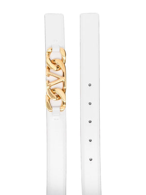 VALENTINO GARAVANI Stylish Leather Belt for Women - White, FW22