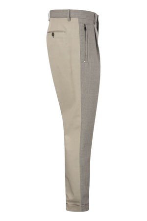 ETRO Men's Grey Wool Trousers - FW22 Collection