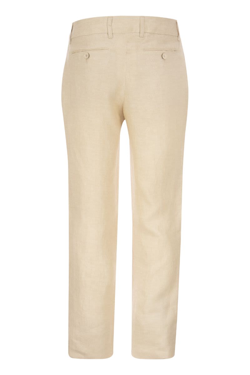 ETRO Men's Beige Linen Bootcut Trousers for the SS23 Season