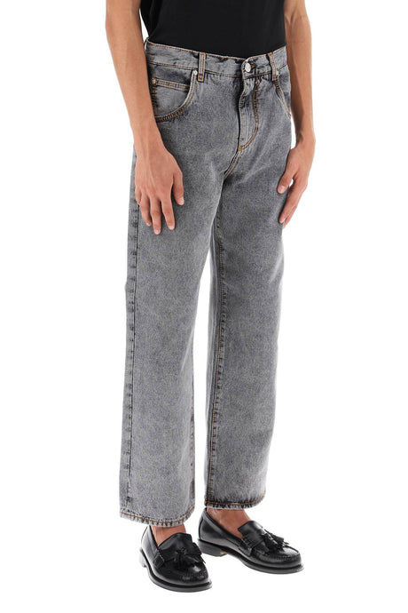 ETRO Faded Gray Denim Five-Pocket Jeans for Men - FW23