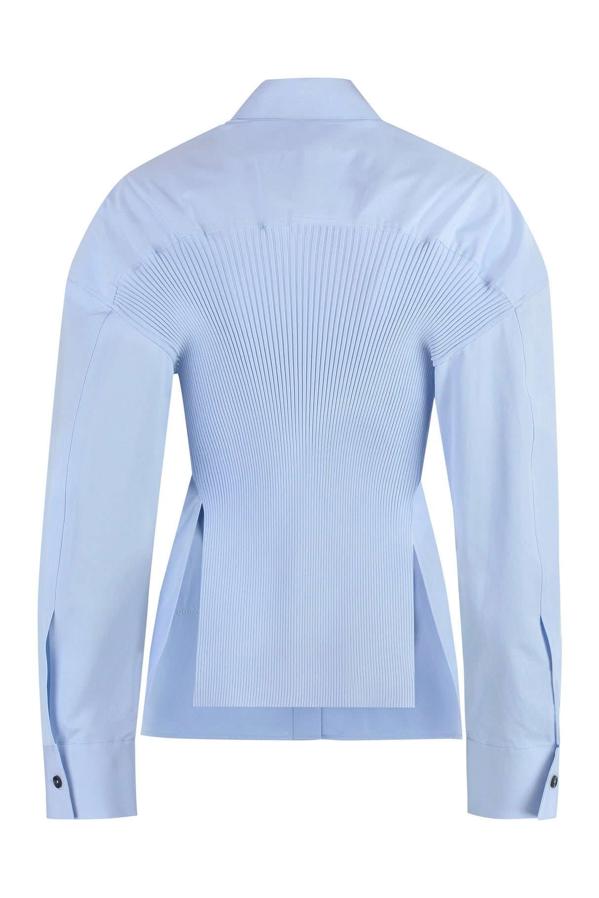 ALEXANDER WANG Light Blue Cotton Shirt with Poplin Back Panel and Shoulder Straps for Women