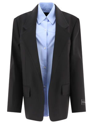 ALEXANDER WANG Chic Oversized Blazer with Integrated Dickie