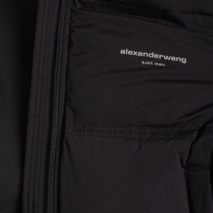 ALEXANDER WANG Reflective Logo Cropped Puffer Jacket