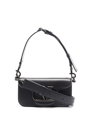 VALENTINO GARAVANI Men's Mini Black Leather Shoulder Bag for Fall/Winter 2024