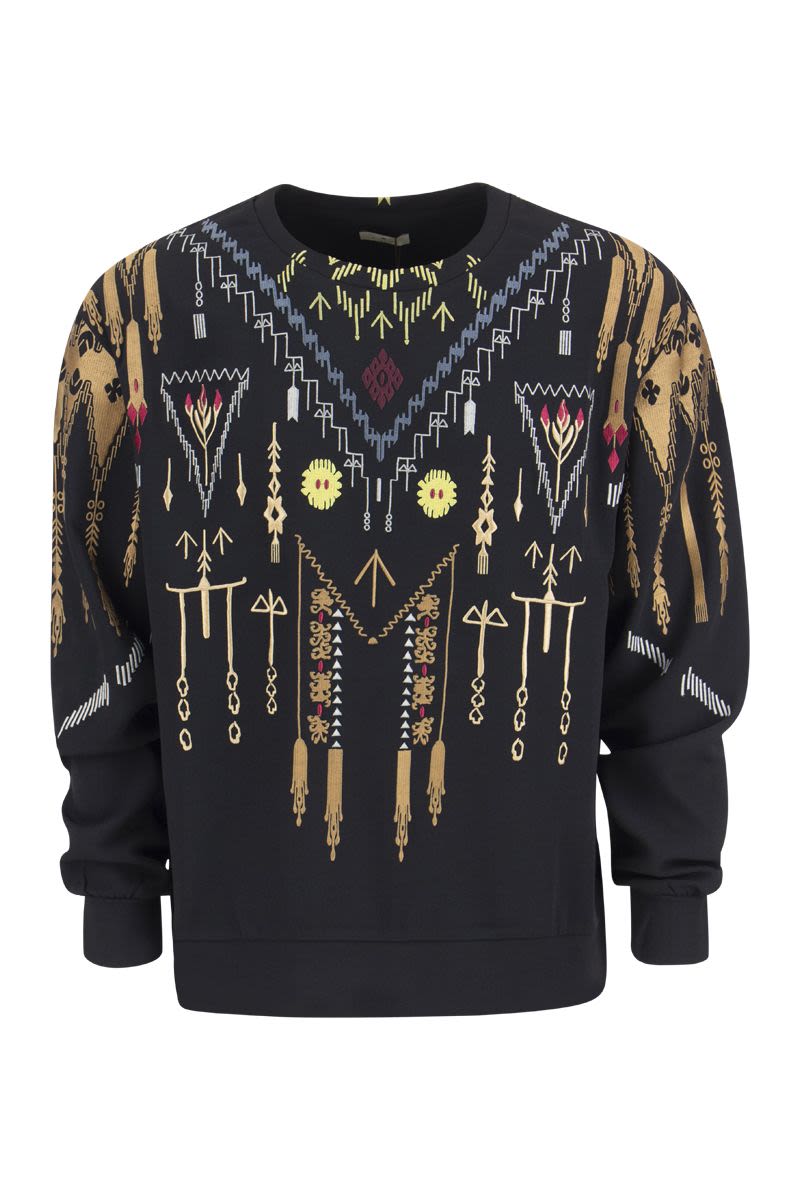 Geometric Embroidered Crew-Neck Sweatshirt for Men from the ETRO SS22 Collection