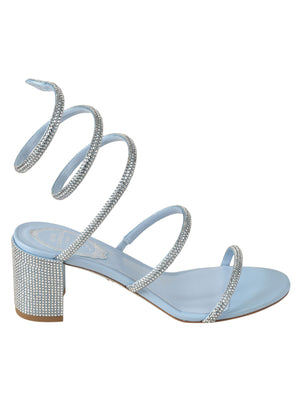 René Caovilla Elegant Blue and Green Sandals for Women