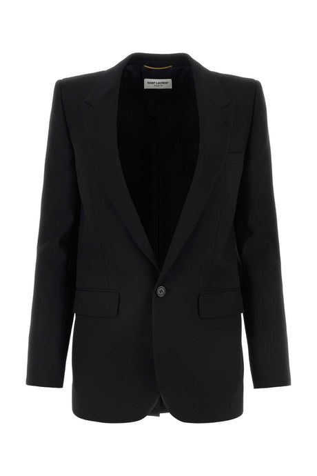 SAINT LAURENT Classic Black Wool Blazer