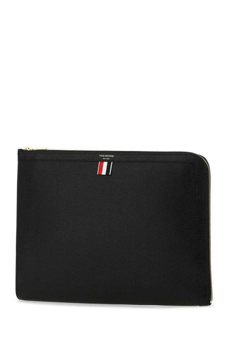 THOM BROWNE Elegant Leather Document Case - 35 cm x 26 cm