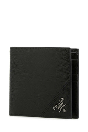 PRADA Black Leather Mini Wallet for Men